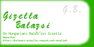 gizella balazsi business card